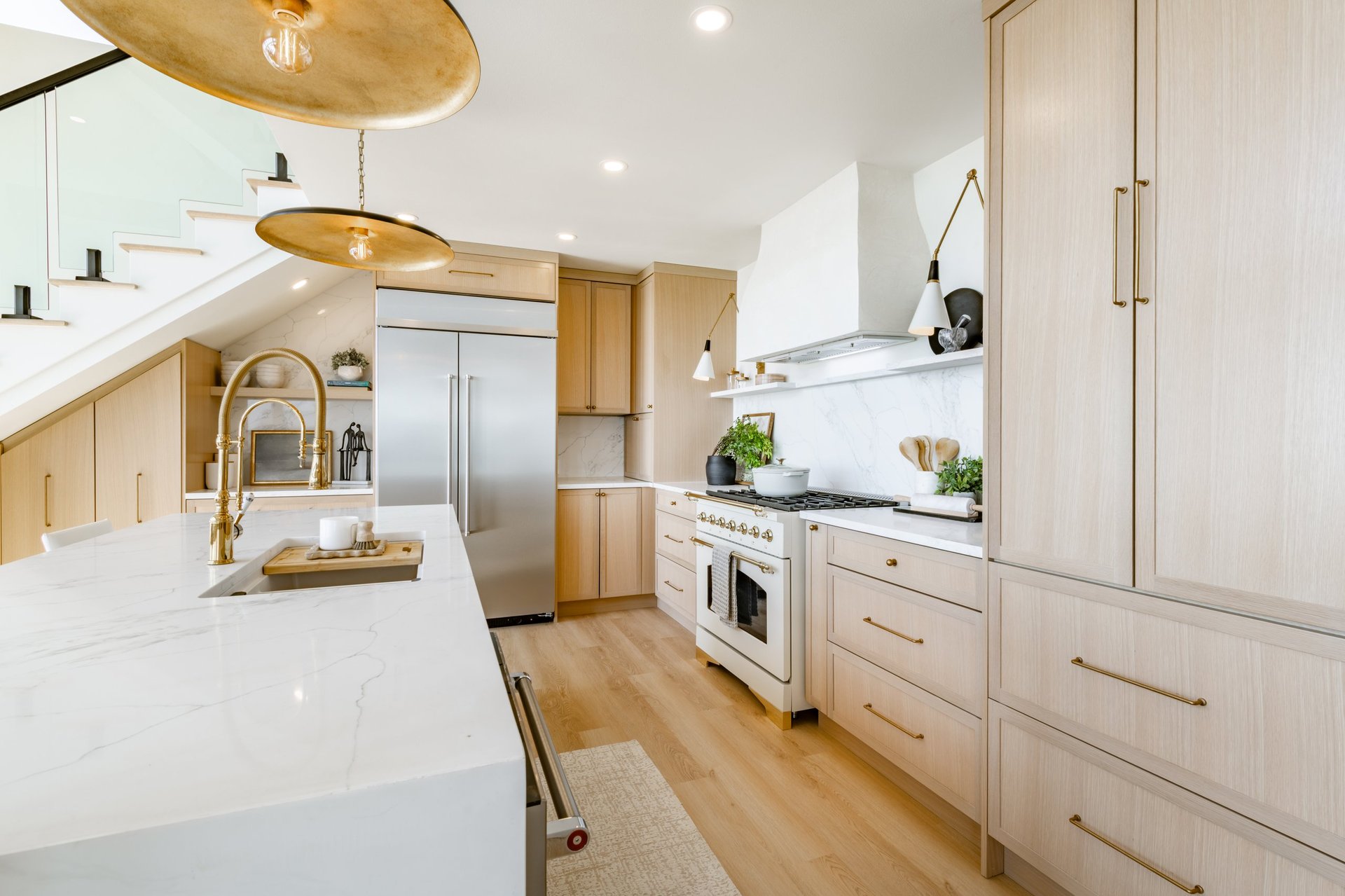 Luxury modern kitchen with ocean views