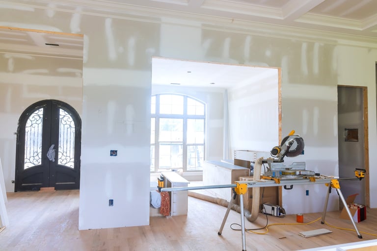 Professional remodeling workspace